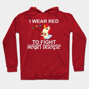 I Wear Red to Fight Heart Disease Hoodie